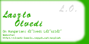 laszlo olvedi business card